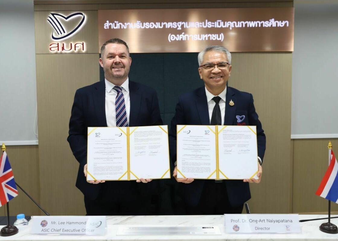 ONESQA ASIC Mo U signing Bangkok Thailand